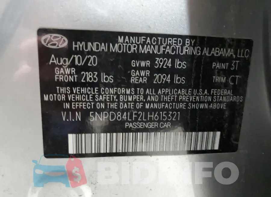 5NPD84LF2LH615321 Photo# 12