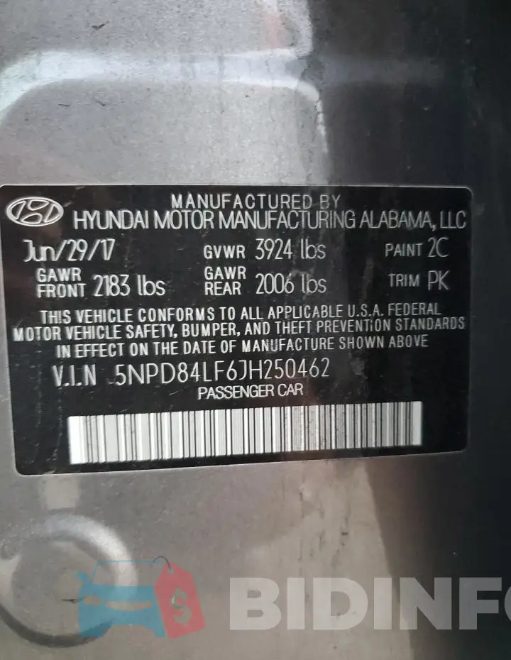 5NPD84LF6JH250462 Photo# 12