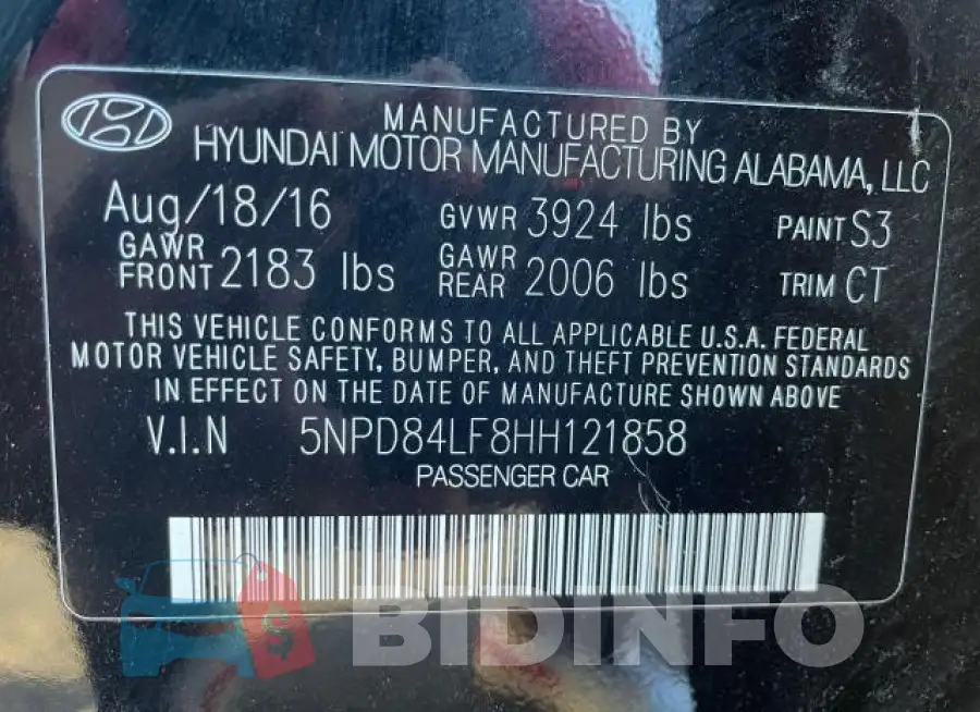 5NPD84LF8HH121858 Photo# 10