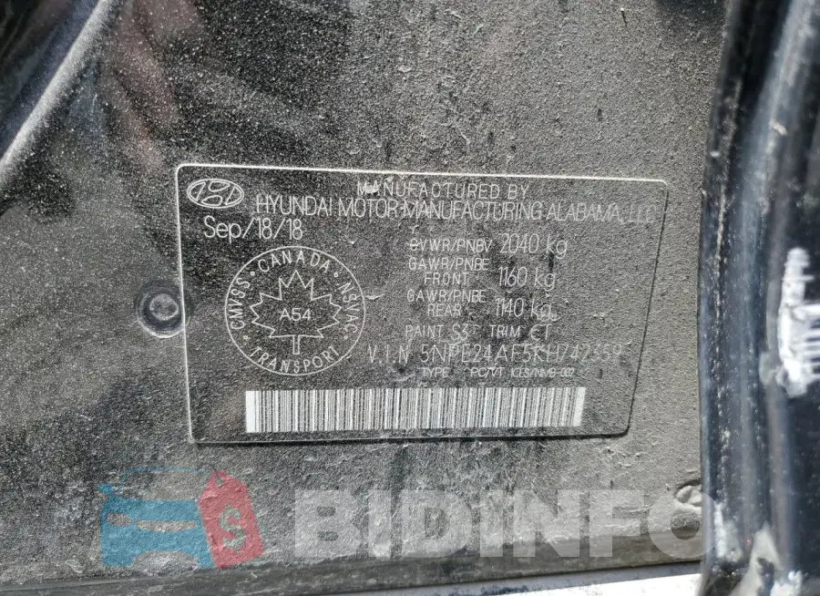 5NPE24AF5KH742359 Photo# 12