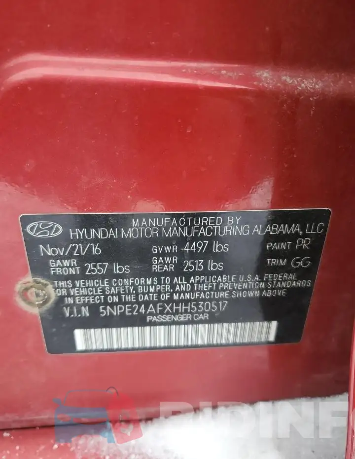 5NPE24AFXHH530517 Photo# 12