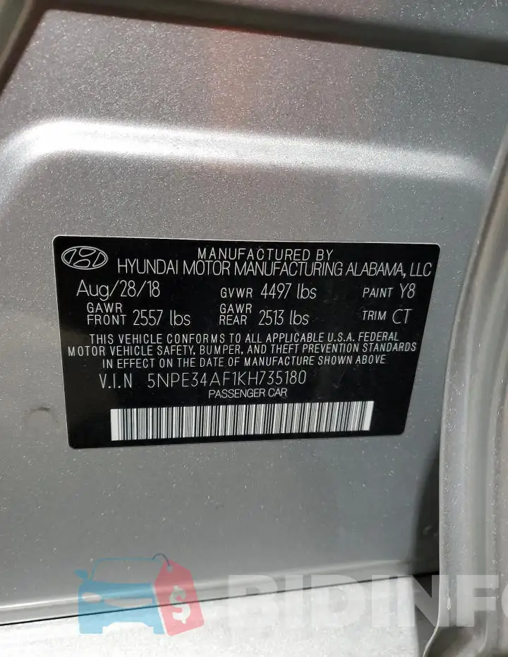 5NPE34AF1KH735180 Photo# 12