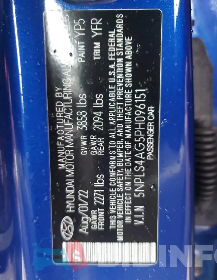 5NPLS4AG5PH096151 Photo# 12