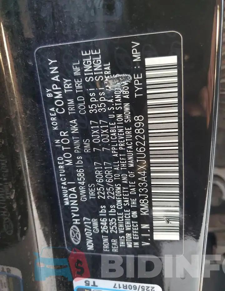 KM8J33A4XJU622898 Photo# 13