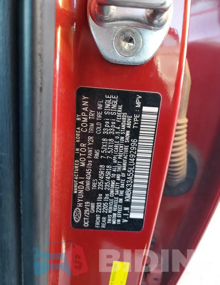 KM8K33A55LU492996 Photo# 13