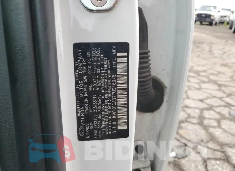 KM8K6CAB7PU946376 Photo# 12