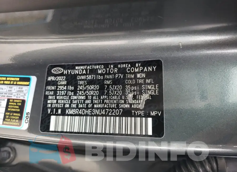 KM8R4DHE3NU472207 Photo# 13