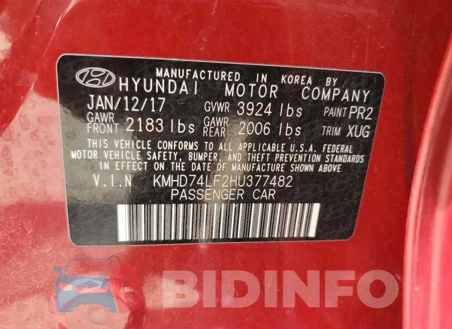 KMHD74LF2HU377482 Photo# 12