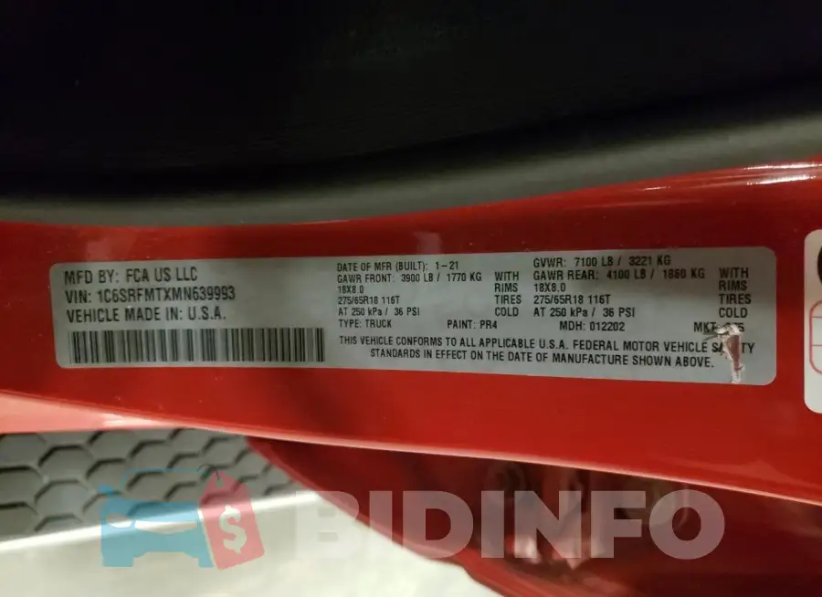 1C6SRFMTXMN639993 Photo# 12