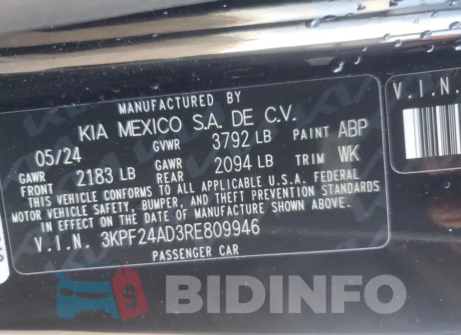 3KPF24AD3RE809946 Photo# 12