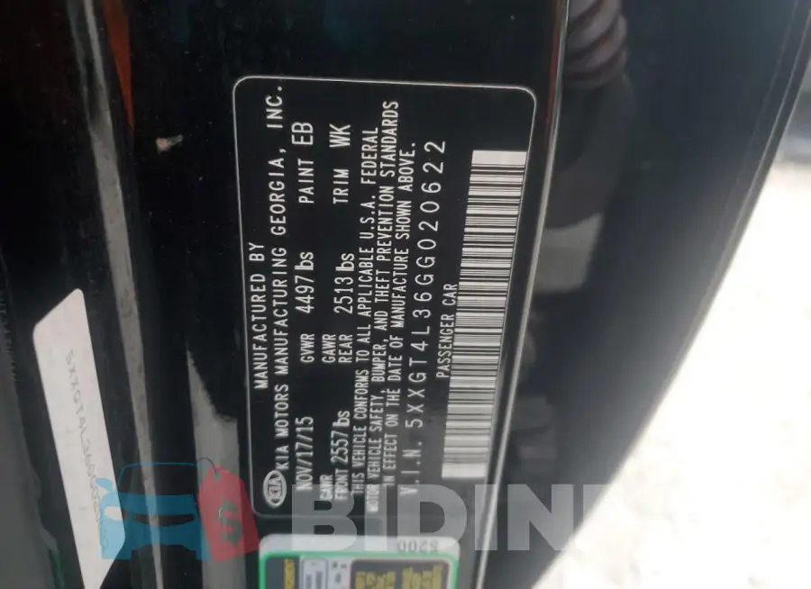 5XXGT4L36GG020622 Photo# 12