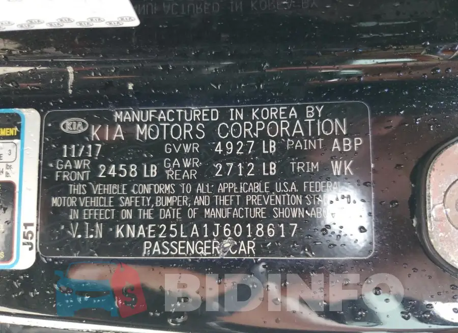 KNAE25LA1J6018617 Photo# 12