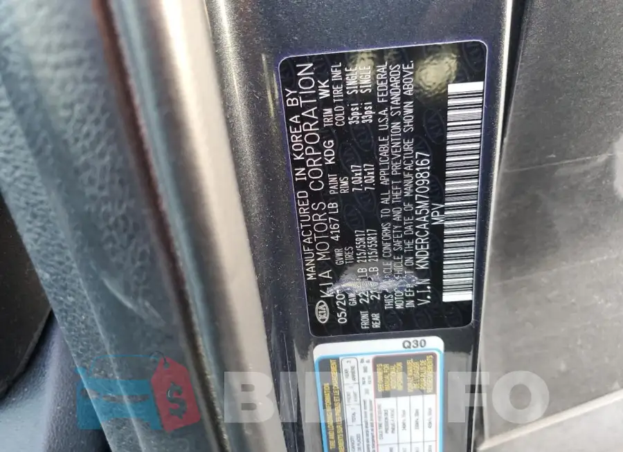 KNDERCAA5M7098167 Photo# 13