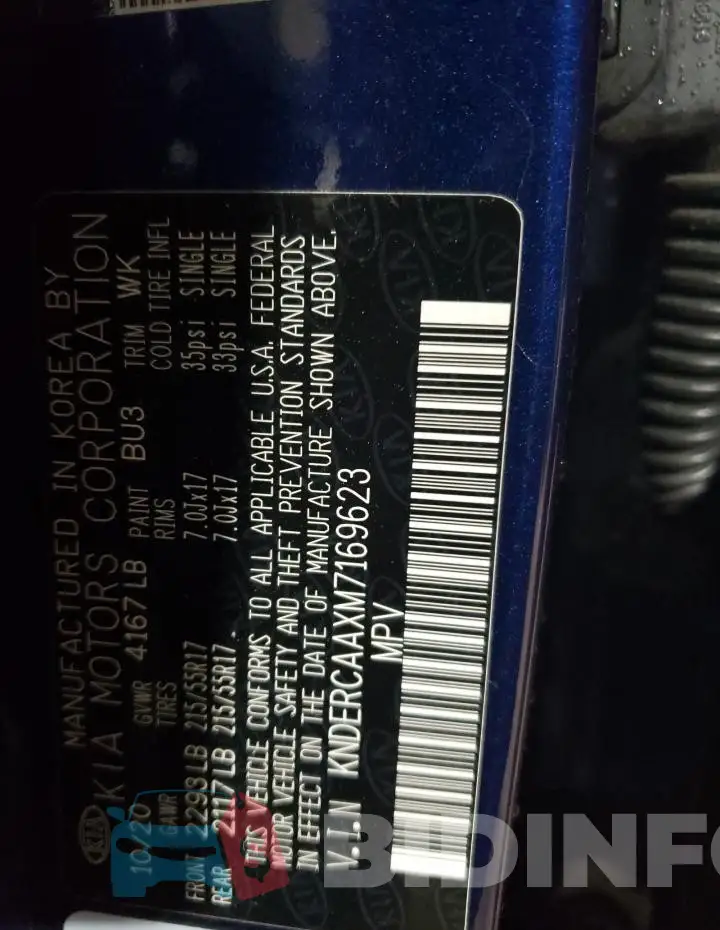 KNDERCAAXM7169623 Photo# 14