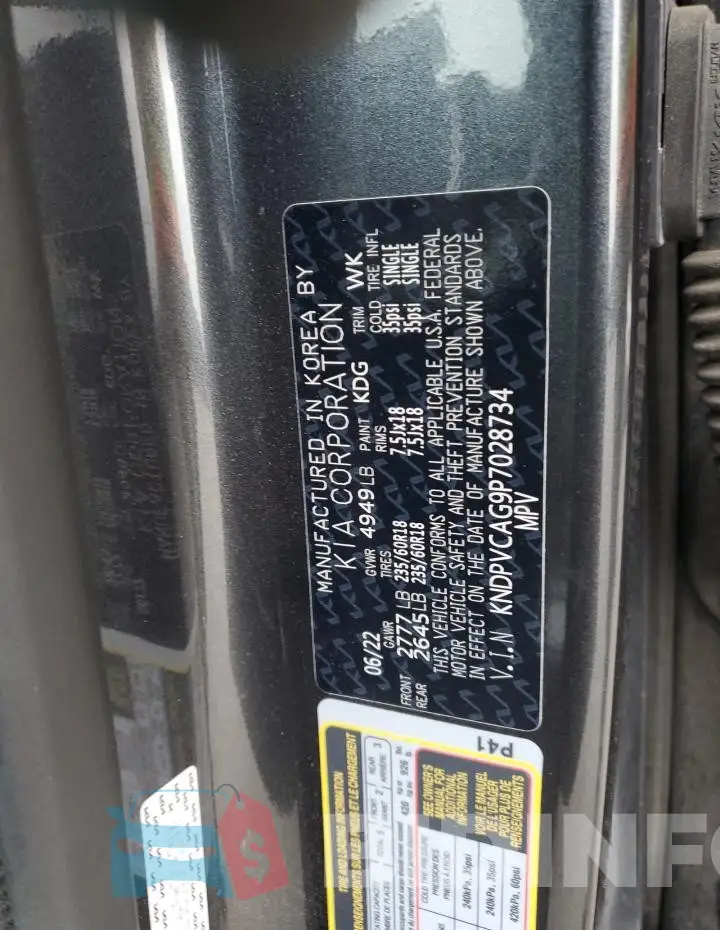 KNDPVCAG9P7028734 Photo# 13