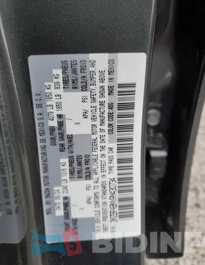 3MZBPABMXRM430734 Photo# 12