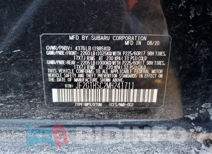 JF2GTHSC2MH241711 Photo# 14