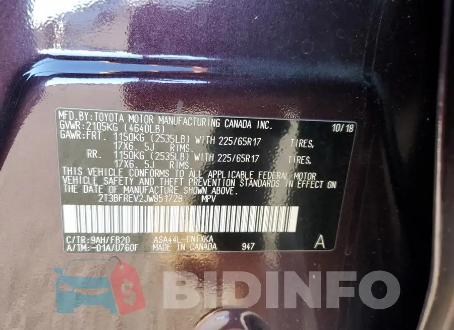 2T3BFREV2JW851729 Photo# 13