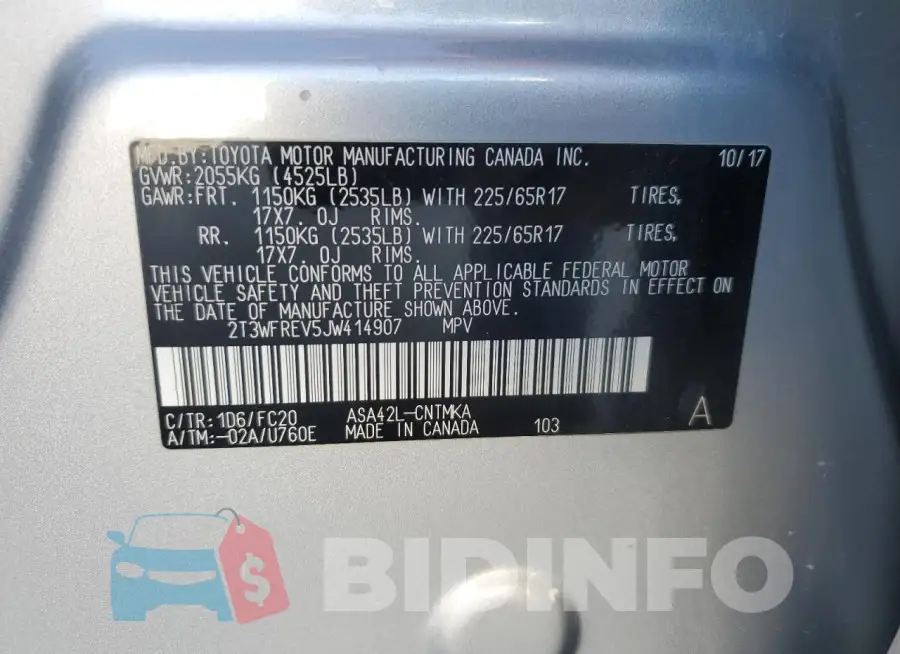 2T3WFREV5JW414907 Photo# 14