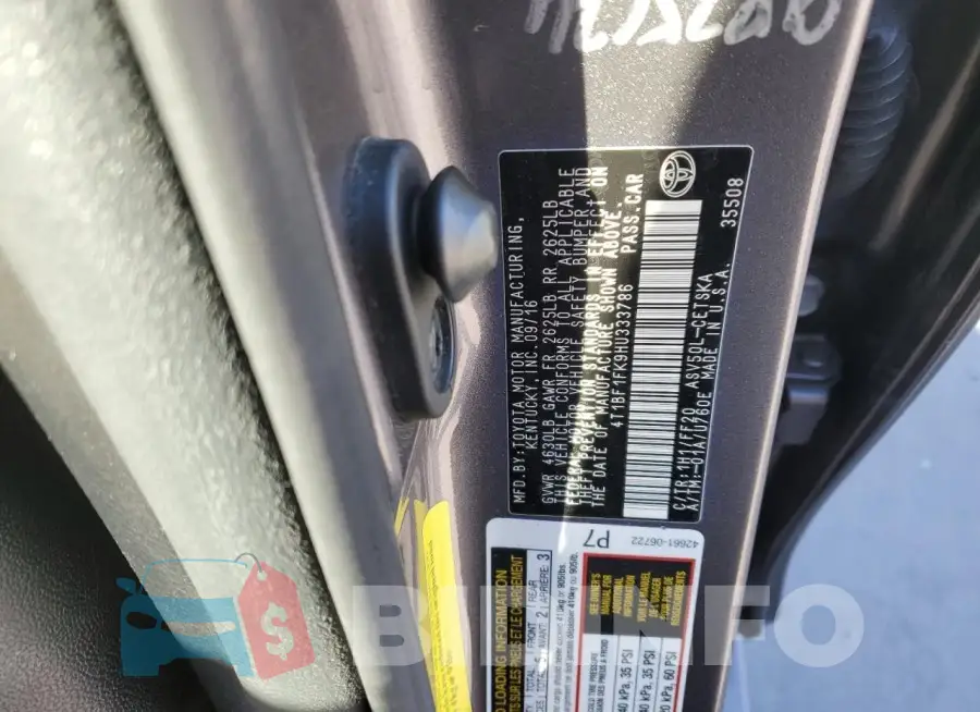 4T1BF1FK9HU333786 Photo# 13