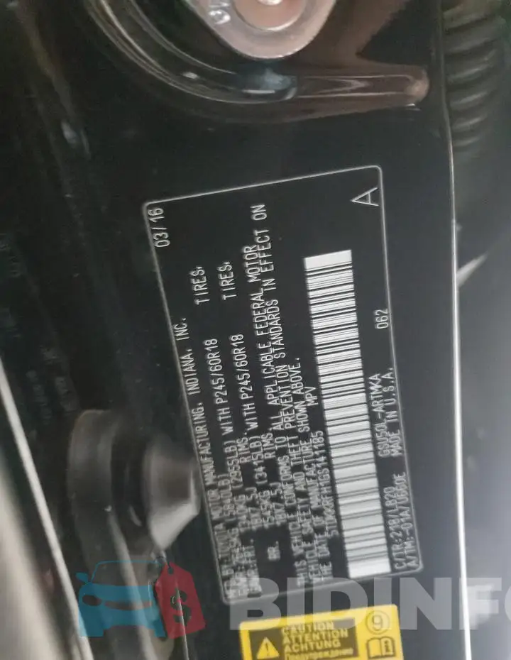 5TDKKRFH1GS141185 Photo# 13