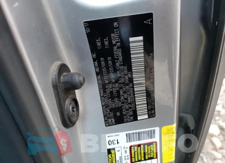 5TDXZ3DC8HS898186 Photo# 13