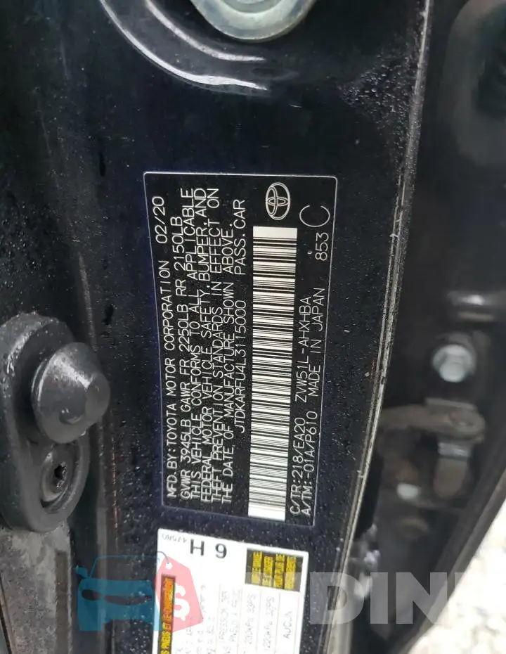 JTDKARFU4L3115000 Photo# 12
