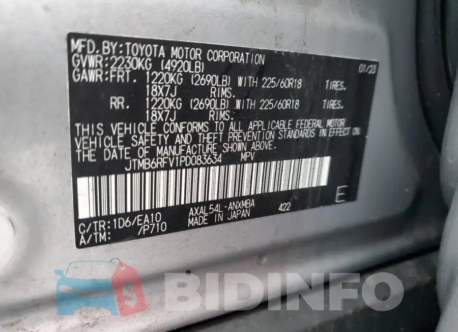 JTMB6RFV1PD083634 Photo# 13