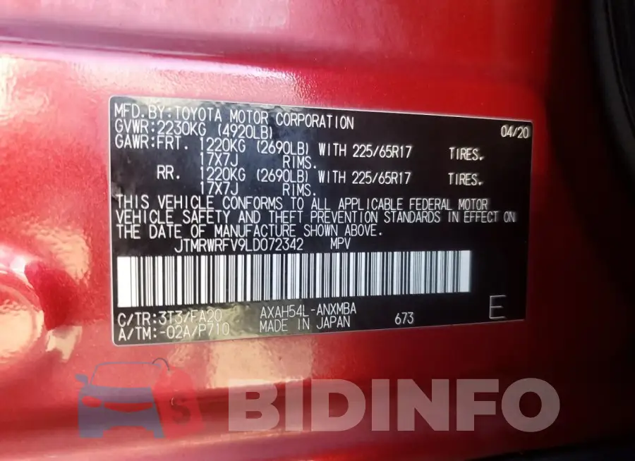 JTMRWRFV9LD072342 Photo# 12
