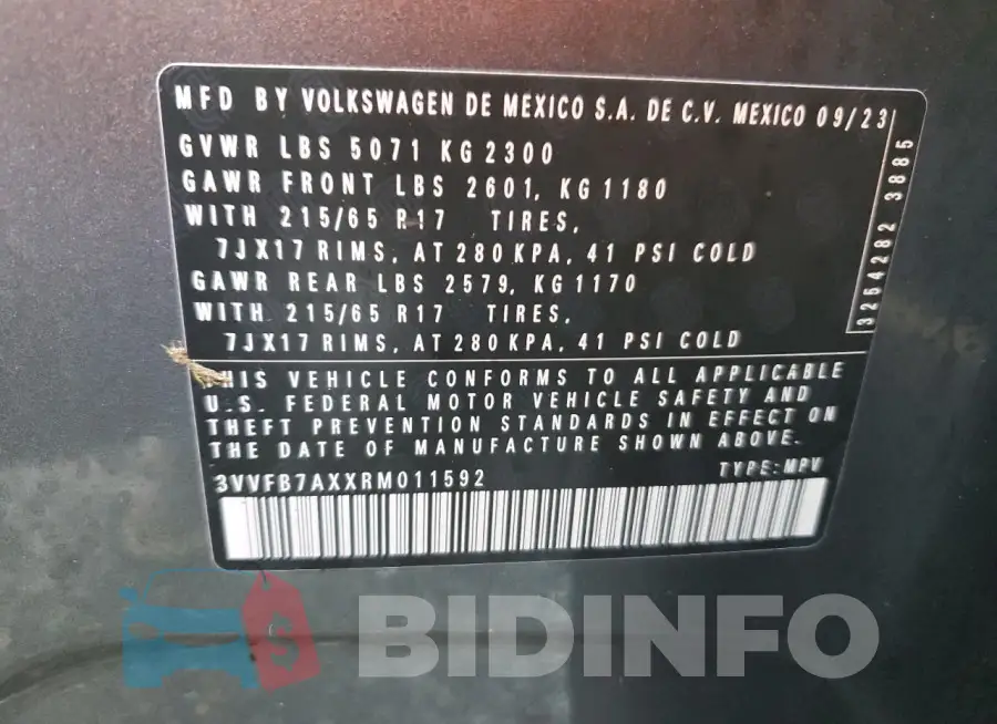 3VVFB7AXXRM011592 Photo# 12