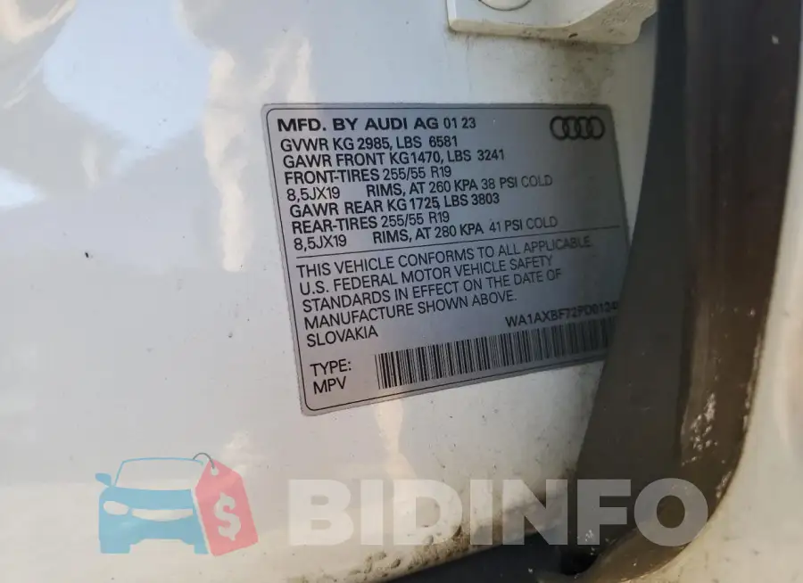 WA1AXBF72PD012406 Photo# 14