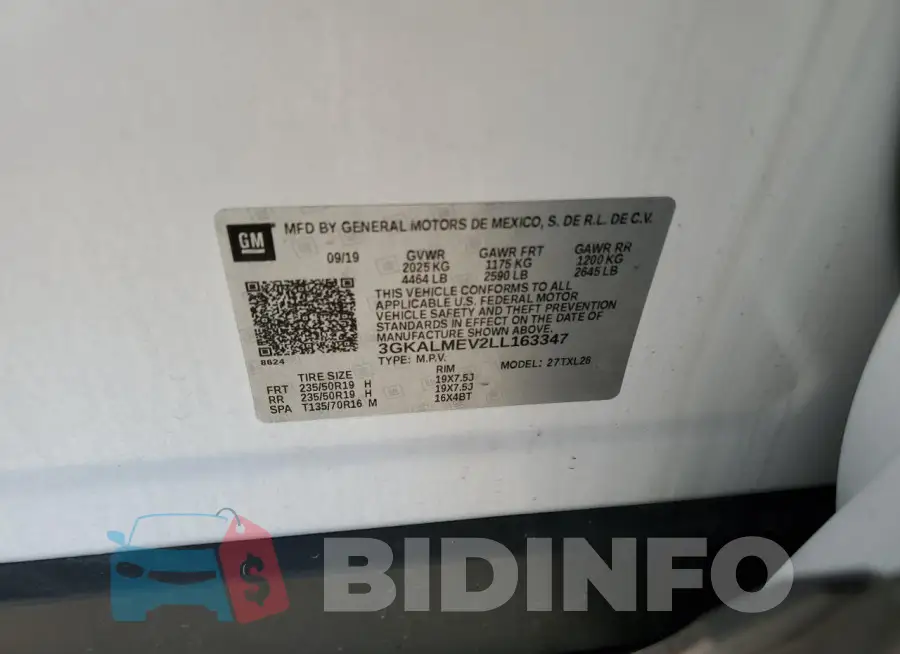 3GKALMEV2LL163347 Photo# 13