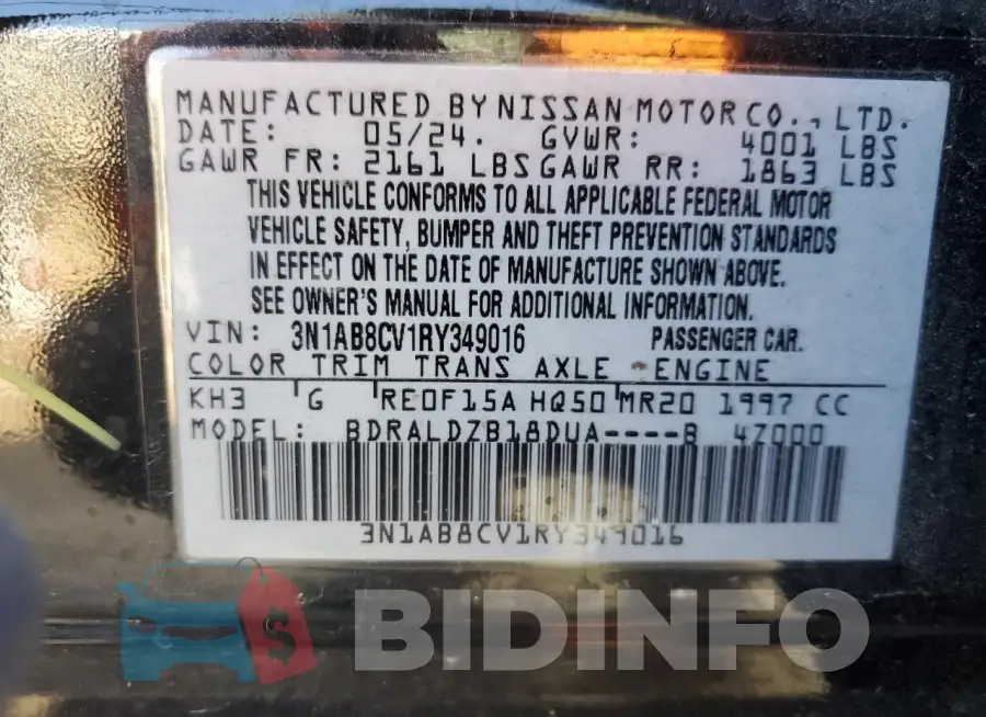 3N1AB8CV1RY349016 Photo# 13