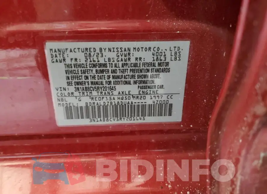 3N1AB8CV5RY201645 Photo# 12