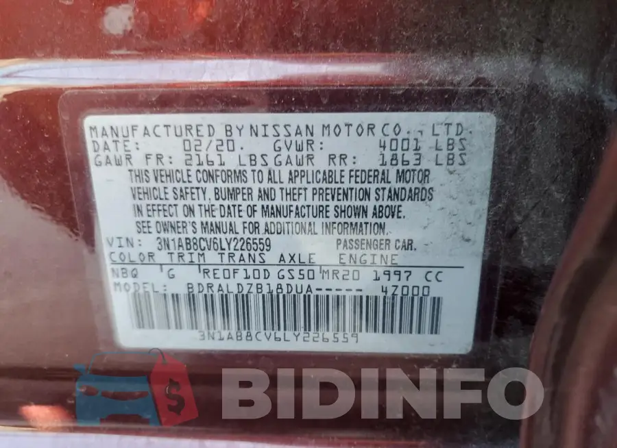 3N1AB8CV6LY226559 Photo# 12