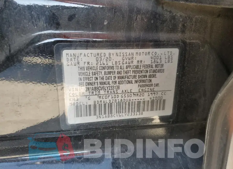 3N1AB8CV6LY233138 Photo# 12
