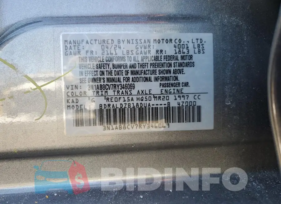 3N1AB8CV7RY346069 Photo# 12