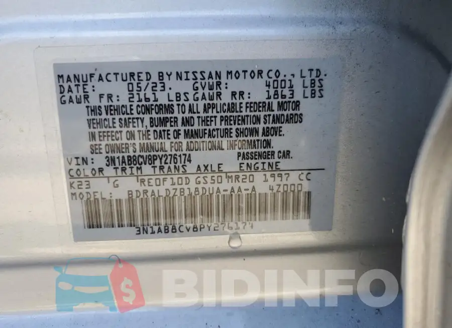 3N1AB8CV8PY276174 Photo# 12