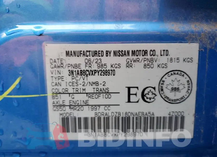 3N1AB8CVXPY298970 Photo# 12