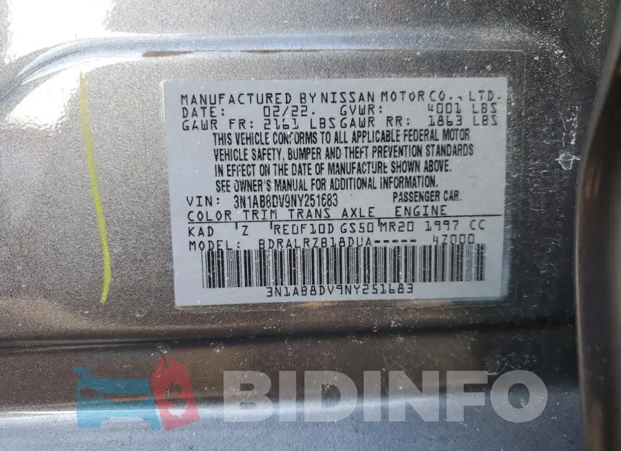3N1AB8DV9NY251683 Photo# 13