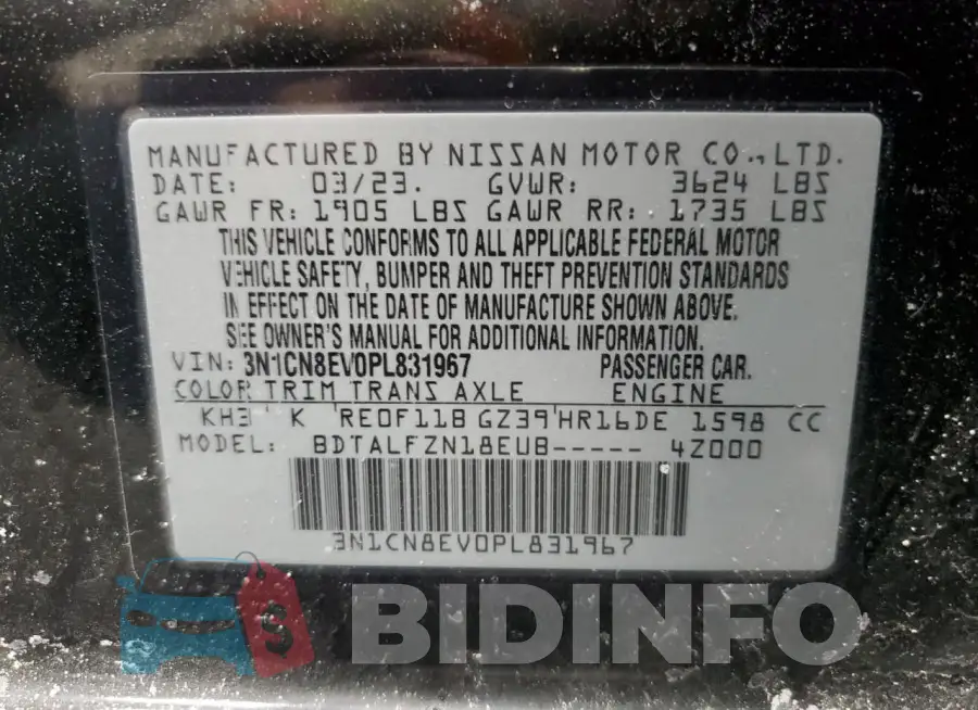 3N1CN8EV0PL831967 Photo# 13