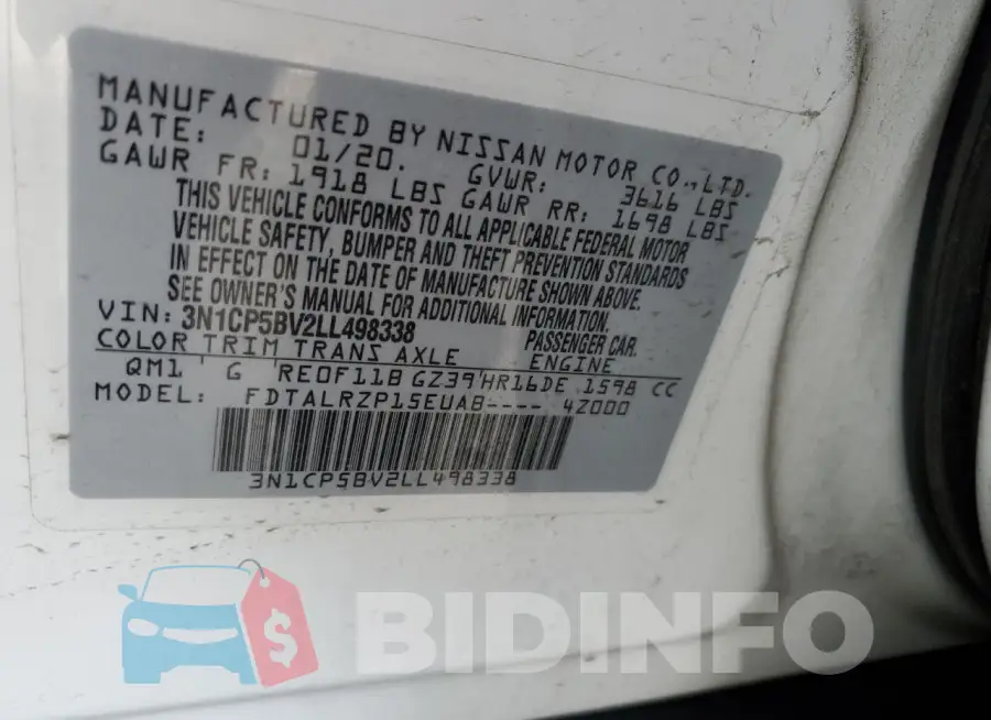 3N1CP5BV2LL498338 Photo# 13