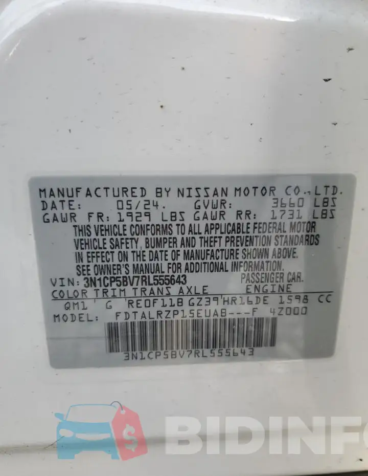 3N1CP5BV7RL555643 Photo# 13