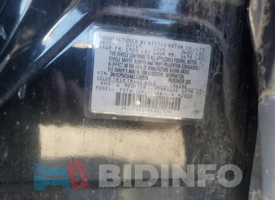 3N1CP5CU4KL552274 Photo# 12