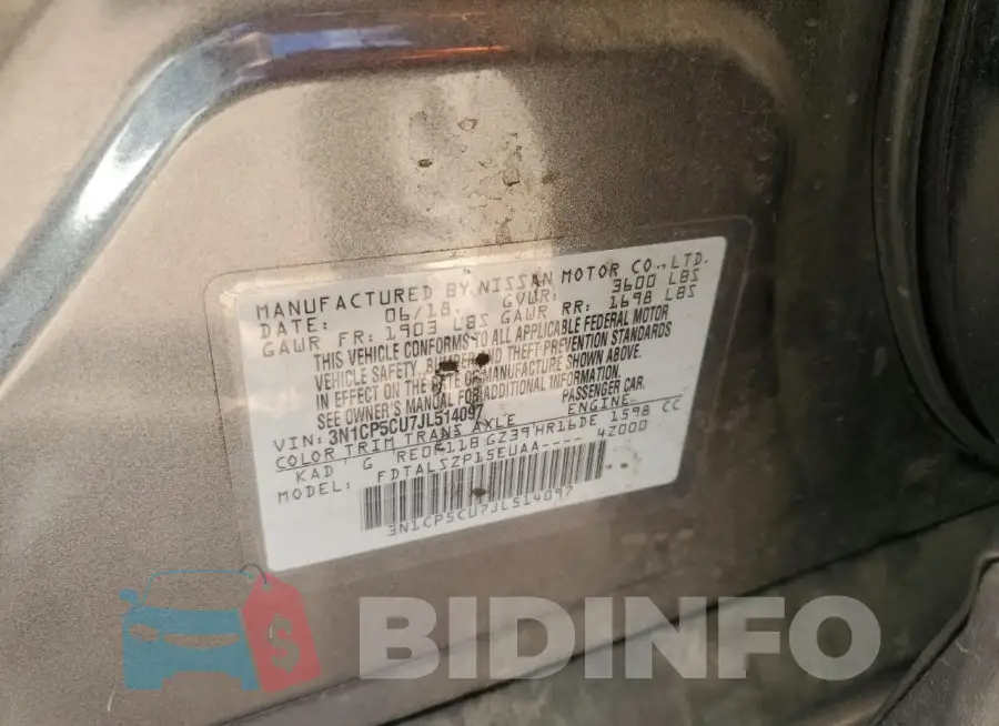 3N1CP5CU7JL514097 Photo# 12