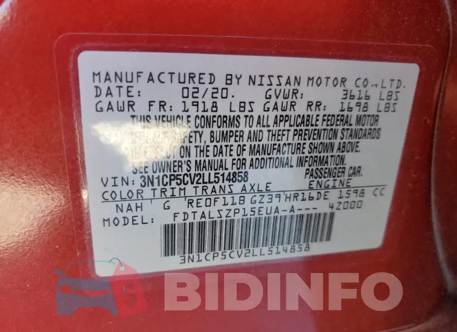 3N1CP5CV2LL514858 Photo# 13