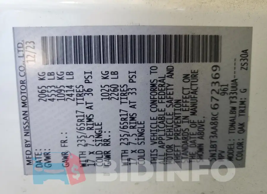 5N1BT3AA8RC672369 Photo# 13