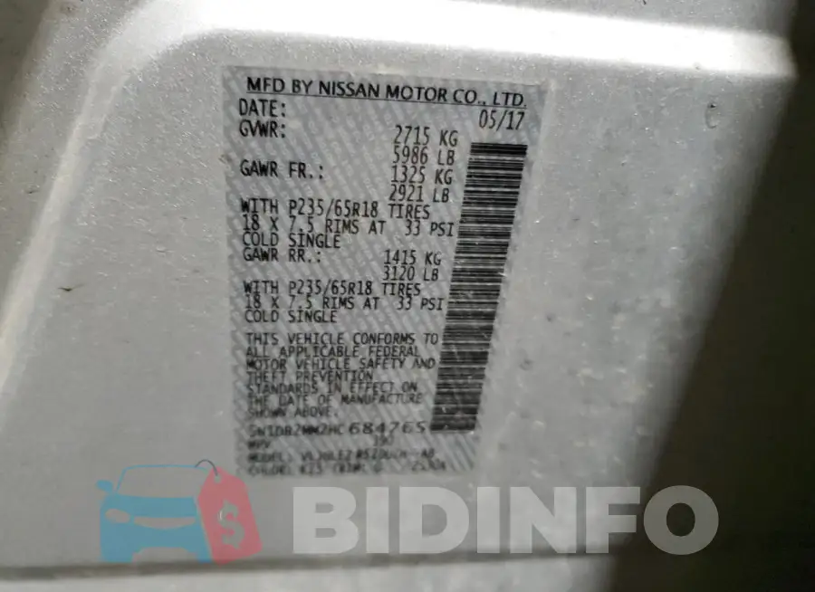 5N1DR2MM2HC684765 Photo# 13