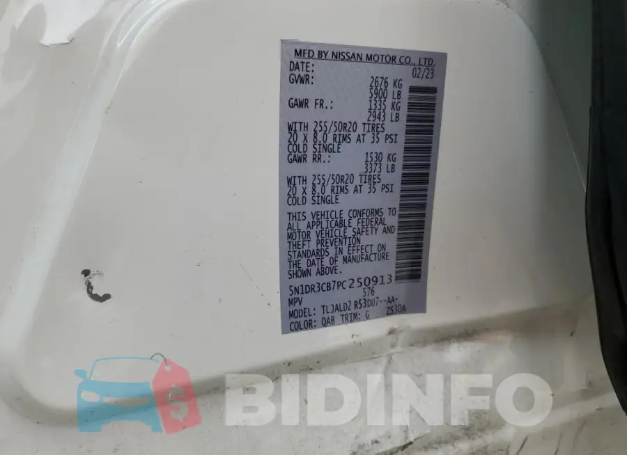 5N1DR3CB7PC250913 Photo# 13