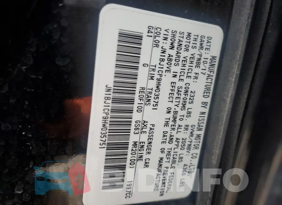 JN1BJ1CP9HW035751 Photo# 13